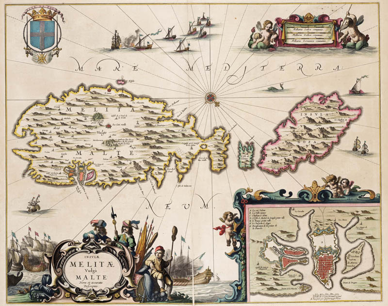 Malta en Goza 1657 Janssonius